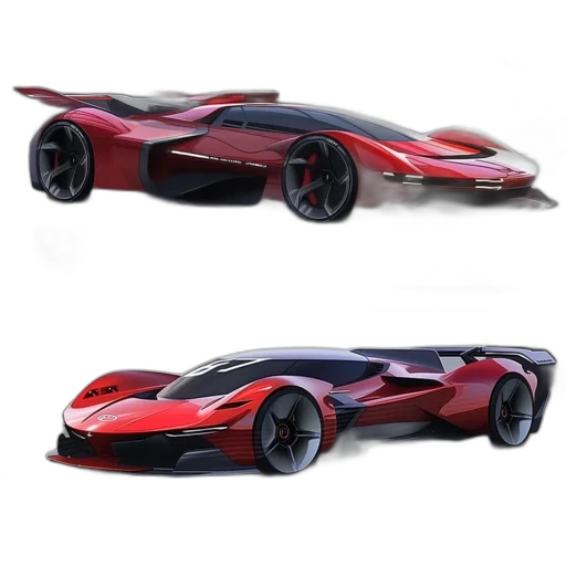 car, 3d render, concept art, photorealistic transparent PNG cut-out