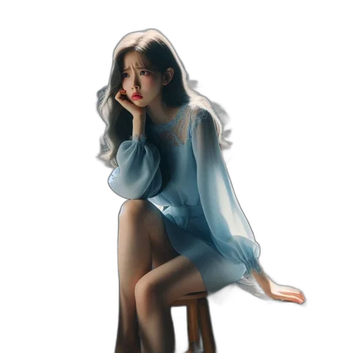 dress, furniture, umbrella, 3d render transparent PNG cut-out