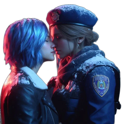 jacket, concept art, neon lights, two transparent PNG cut-out