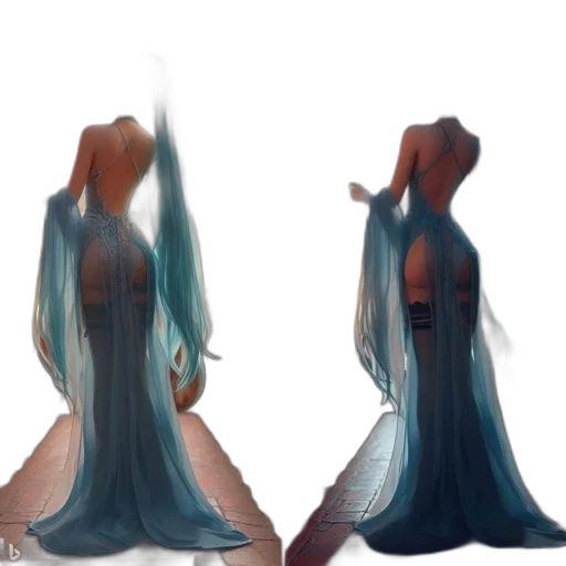 dress, concept art, 3d render, fantasy art transparent PNG cut-out