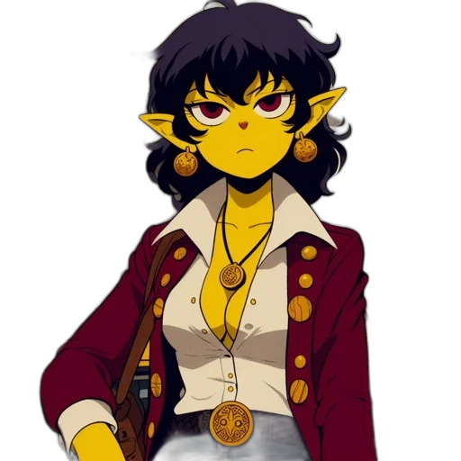 staff, jewelry, jacket, concept art transparent PNG cut-out