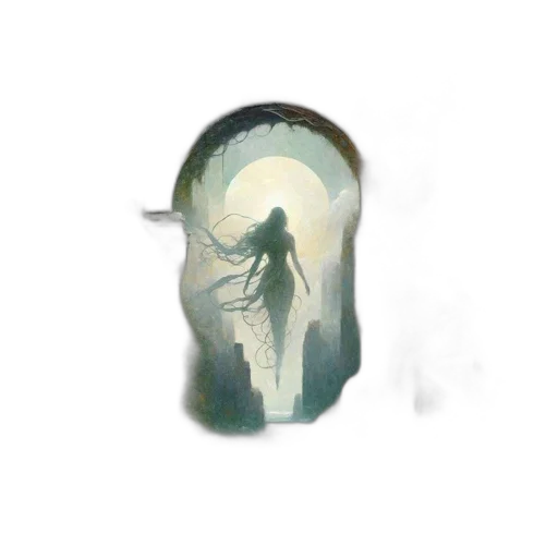 mask, creature, sword, bottle transparent PNG cut-out