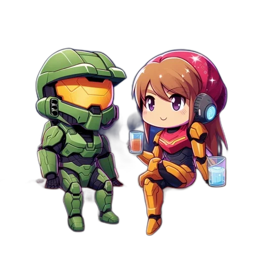 weapon, robot, pixel art, concept art transparent PNG cut-out