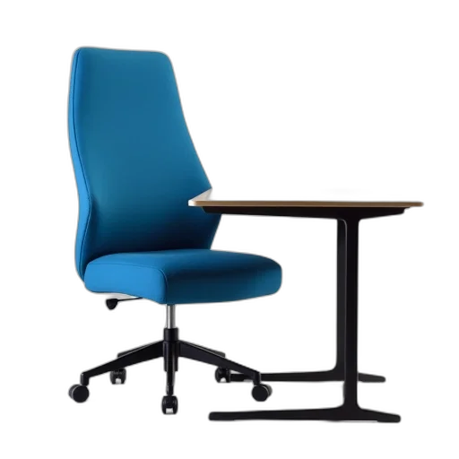 furniture, staff, 3d render, blue transparent PNG cut-out