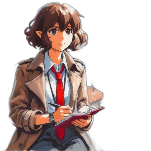 jacket, staff, weapon, face transparent PNG cut-out