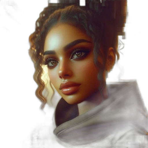 face, crown, fantasy art, photorealistic transparent PNG cut-out