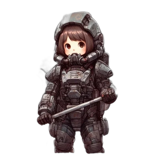 weapon, robot, jacket, sword transparent PNG cut-out