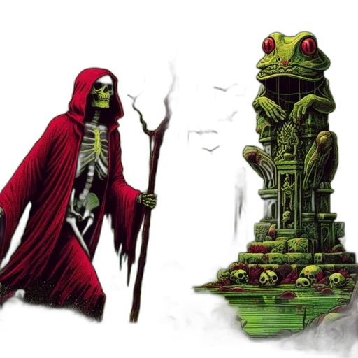 concept art, fantasy art, comic book art, pixel art transparent PNG cut-out