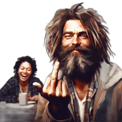 jacket, face, food, concept art transparent PNG cut-out