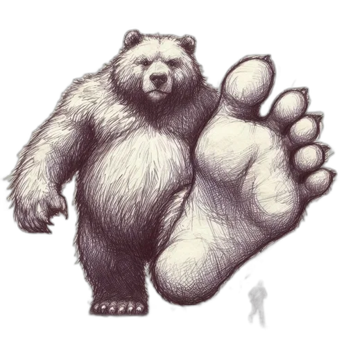 animal, creature, shoes, pencil sketch transparent PNG cut-out