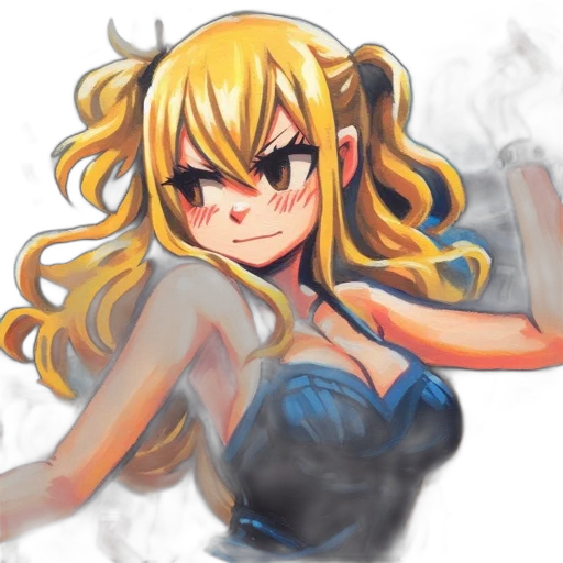 dress, anime, cartoon, fantasy art transparent PNG cut-out