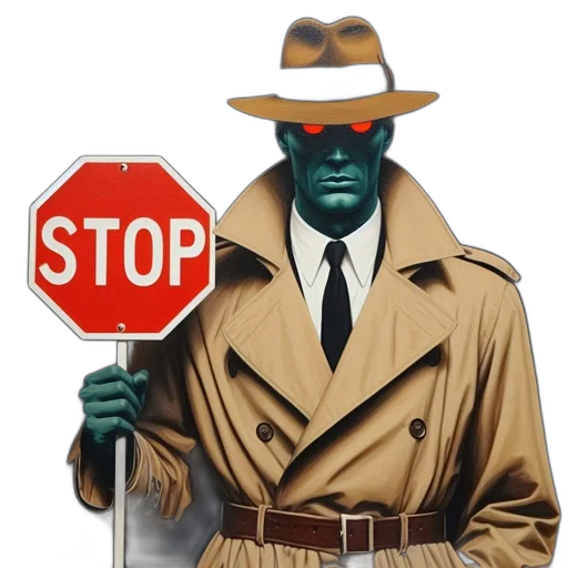 robot, jacket, mask, staff transparent PNG cut-out
