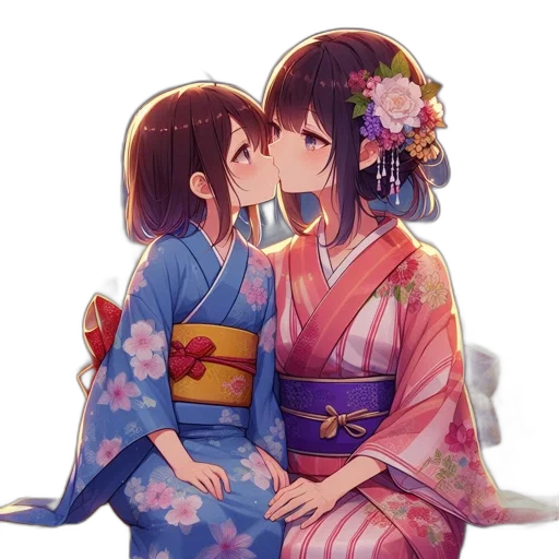 dress, flower, pixel art, anime transparent PNG cut-out