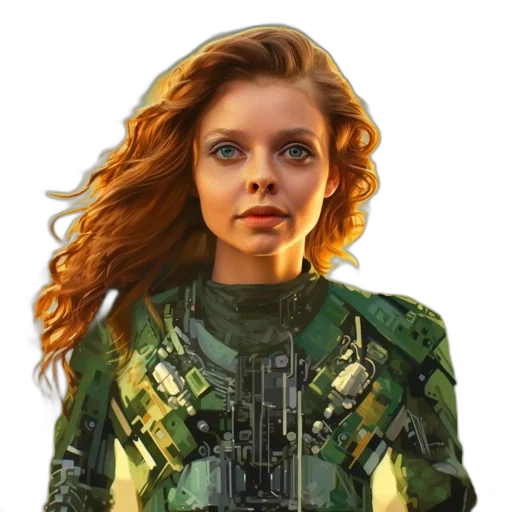 jacket, robot, face, dress transparent PNG cut-out