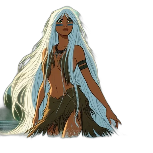 hair, concept art, fantasy art, pixel art transparent PNG cut-out
