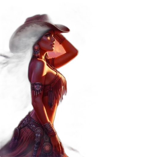 dress, hat, concept art, fantasy art transparent PNG cut-out