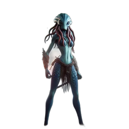 creature, mask, robot, staff transparent PNG cut-out
