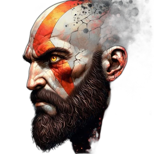 face, concept art, comic book art, fantasy art transparent PNG cut-out