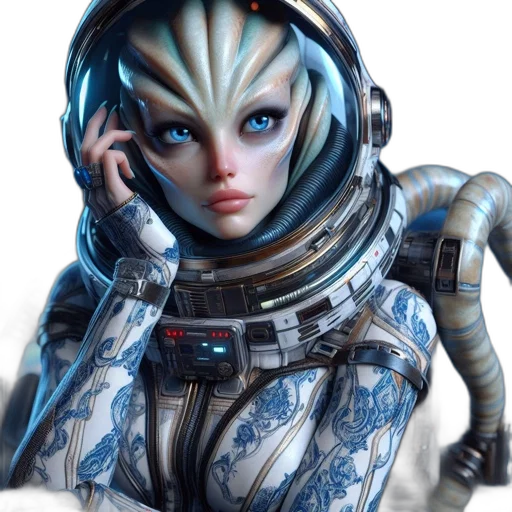 robot, face, concept art, fantasy art transparent PNG cut-out
