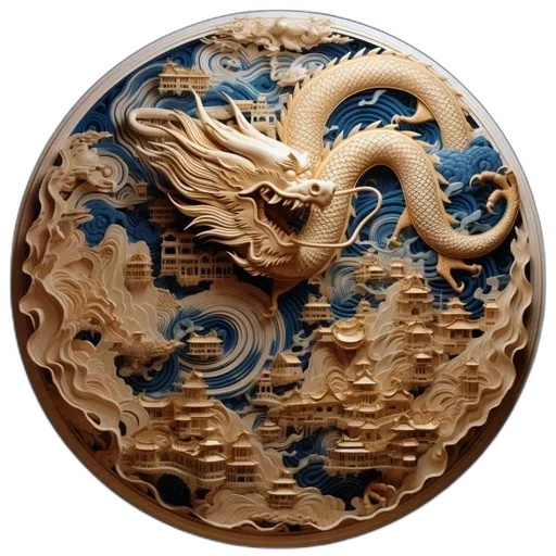 dragon, jewelry, photorealistic, 3d render transparent PNG cut-out