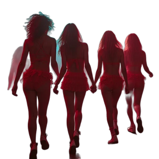 dress, hair, concept art, 3d render transparent PNG cut-out