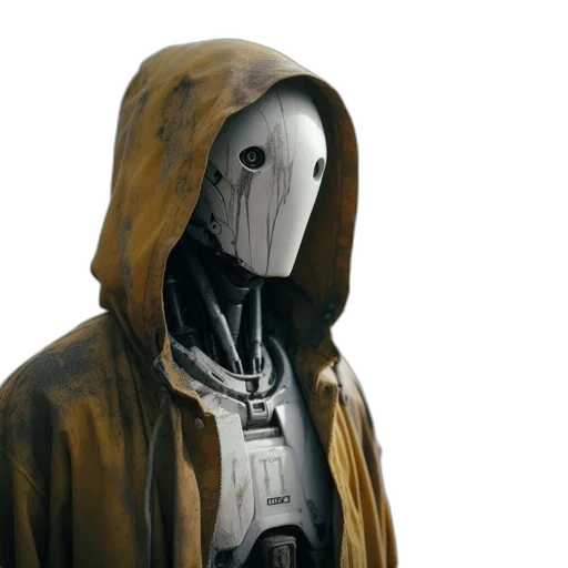 jacket, mask, robot, face transparent PNG cut-out
