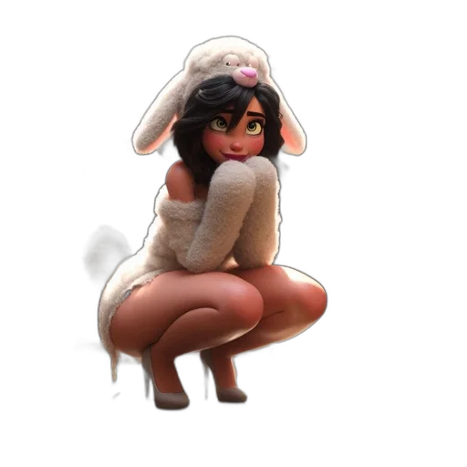 hat, dress, creature, face transparent PNG cut-out