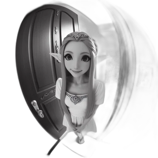 dress, robot, staff, sword transparent PNG cut-out