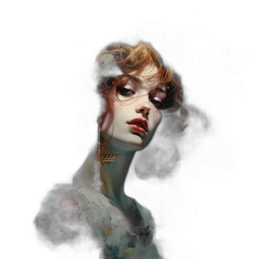 face, dress, mask, concept art transparent PNG cut-out