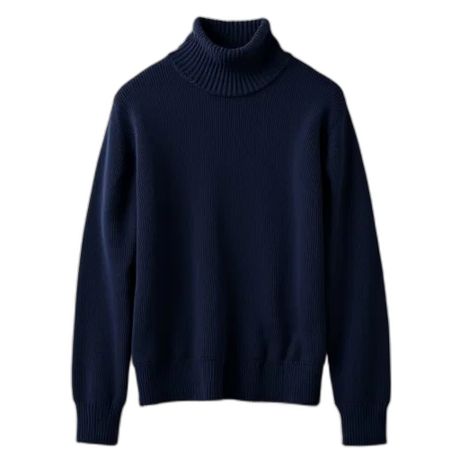 jacket, blue, navy, turtleneck transparent PNG cut-out