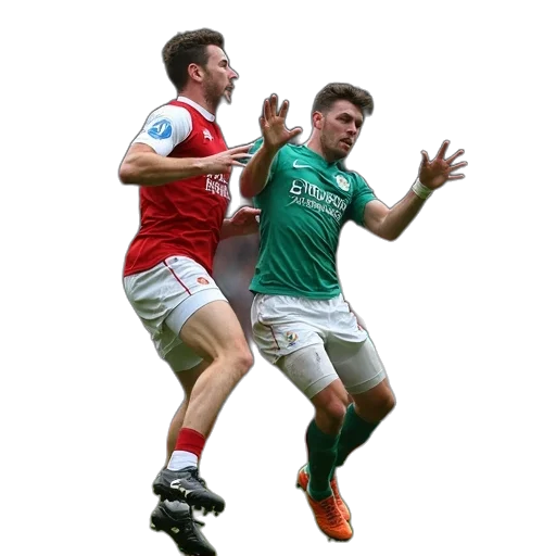 dublin, player, jumps, ball transparent PNG cut-out