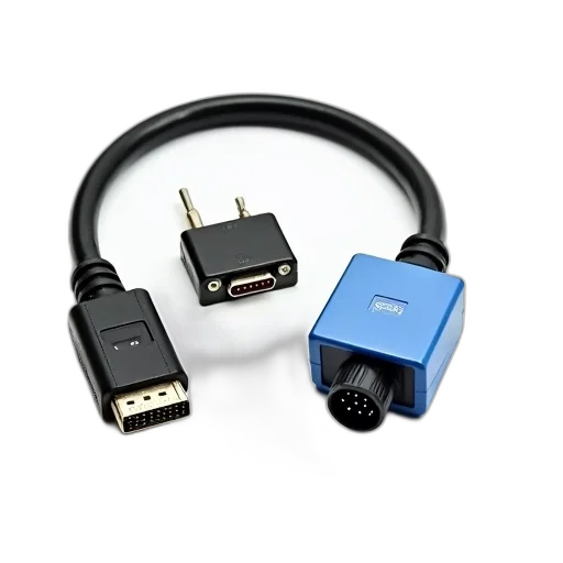 3d render, set, electronic, components transparent PNG cut-out