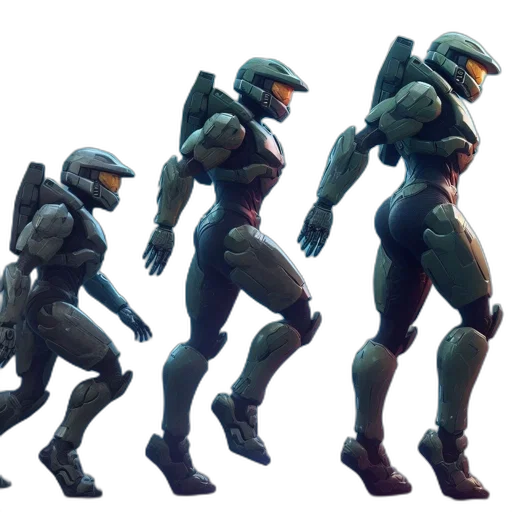 robot, concept art, 3d render, pixel art transparent PNG cut-out