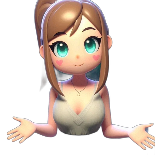 dress, face, creature, staff transparent PNG cut-out