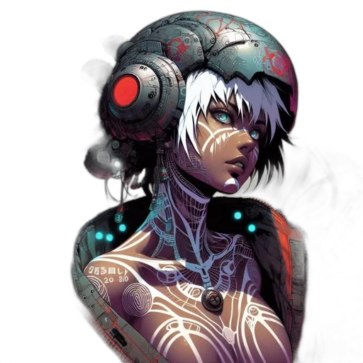 robot, mask, jewelry, face transparent PNG cut-out