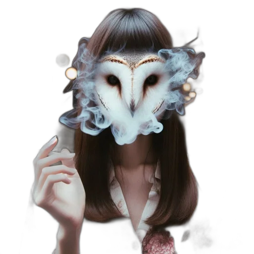 mask, face, creature, staff transparent PNG cut-out