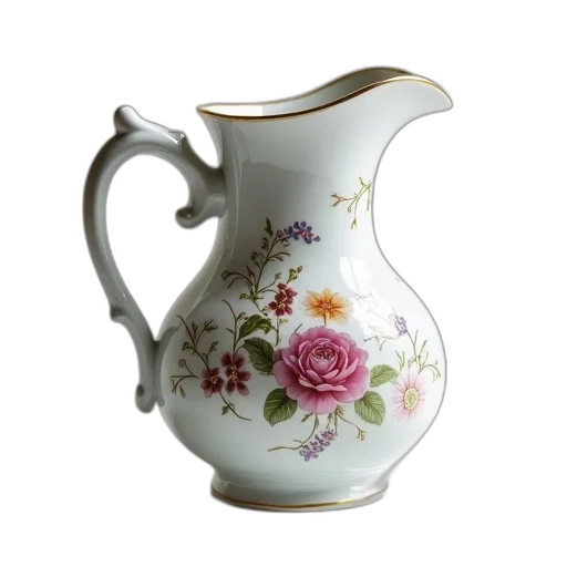 photorealistic, 3d render, porcelain, jug transparent PNG cut-out