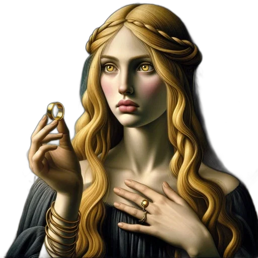 jewelry, dress, face, fantasy art transparent PNG cut-out