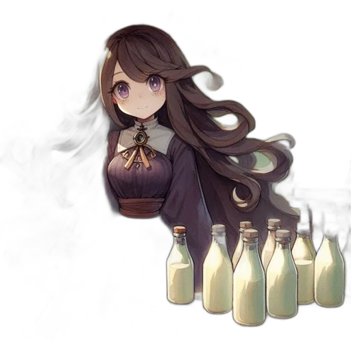 bottle, food, hair, staff transparent PNG cut-out