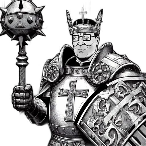 crown, staff, sword, fantasy art transparent PNG cut-out
