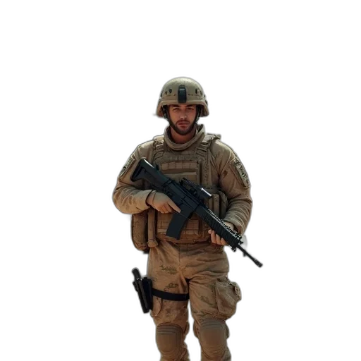 staff, weapon, face, jacket transparent PNG cut-out