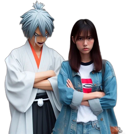 jacket, anime, concept art, 3d render transparent PNG cut-out