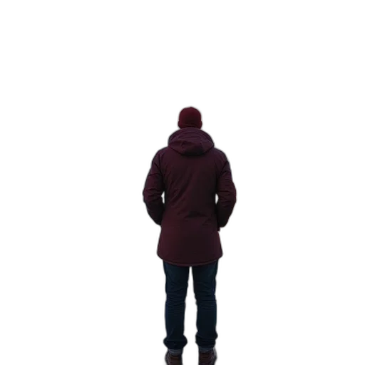 jacket, staff, hat, robot transparent PNG cut-out