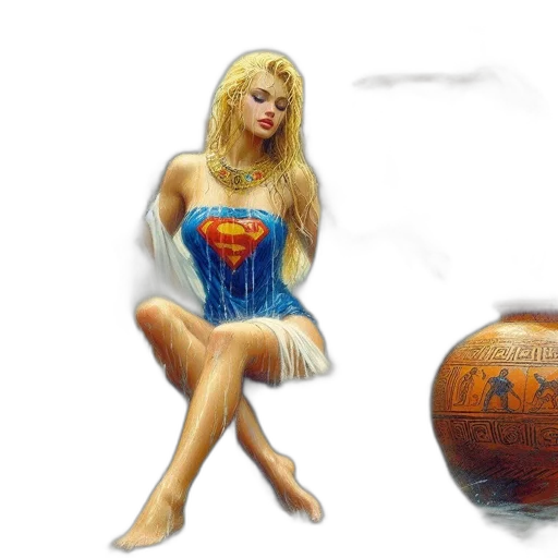 dress, comic book art, concept art, fantasy art transparent PNG cut-out