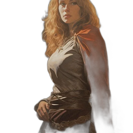 dress, jacket, staff, face transparent PNG cut-out