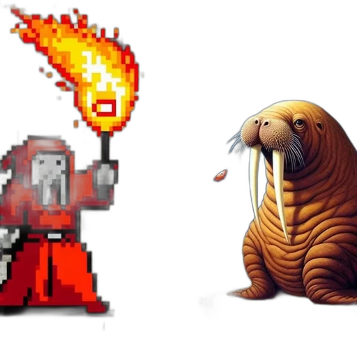 creature, pixel art, concept art, fantasy art transparent PNG cut-out