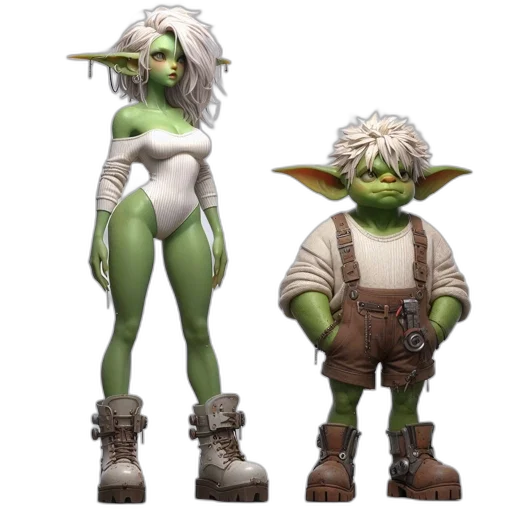 concept art, 3d render, fantasy art, green transparent PNG cut-out