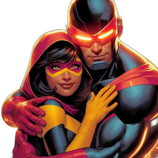 comic book art, concept art, neon lights, two transparent PNG cut-out