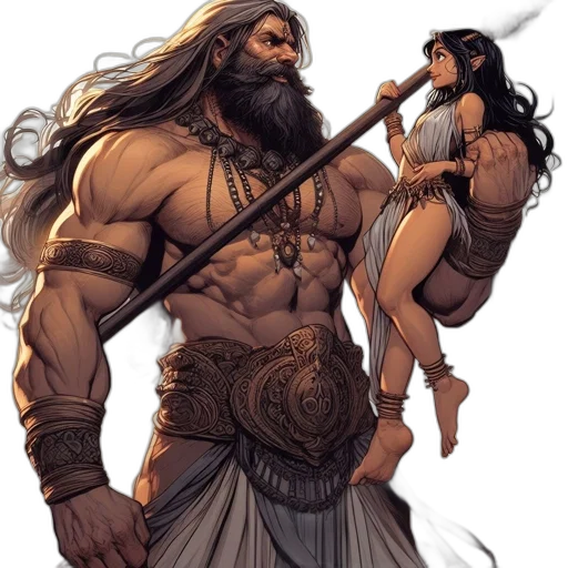 fantasy art, comic book art, concept art, earth tones transparent PNG cut-out