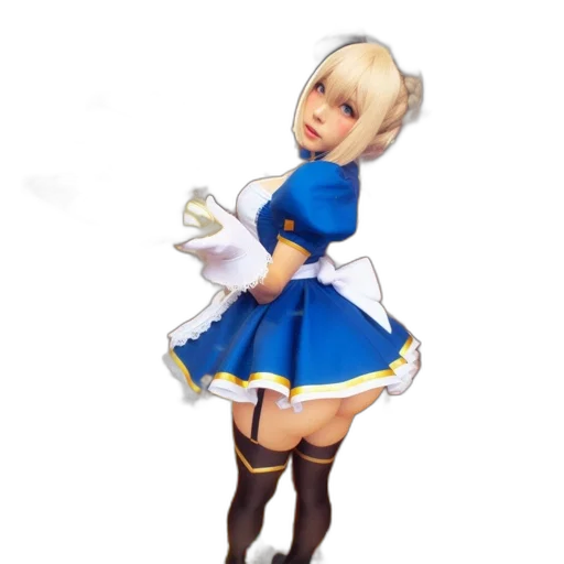 dress, staff, robot, 3d render transparent PNG cut-out